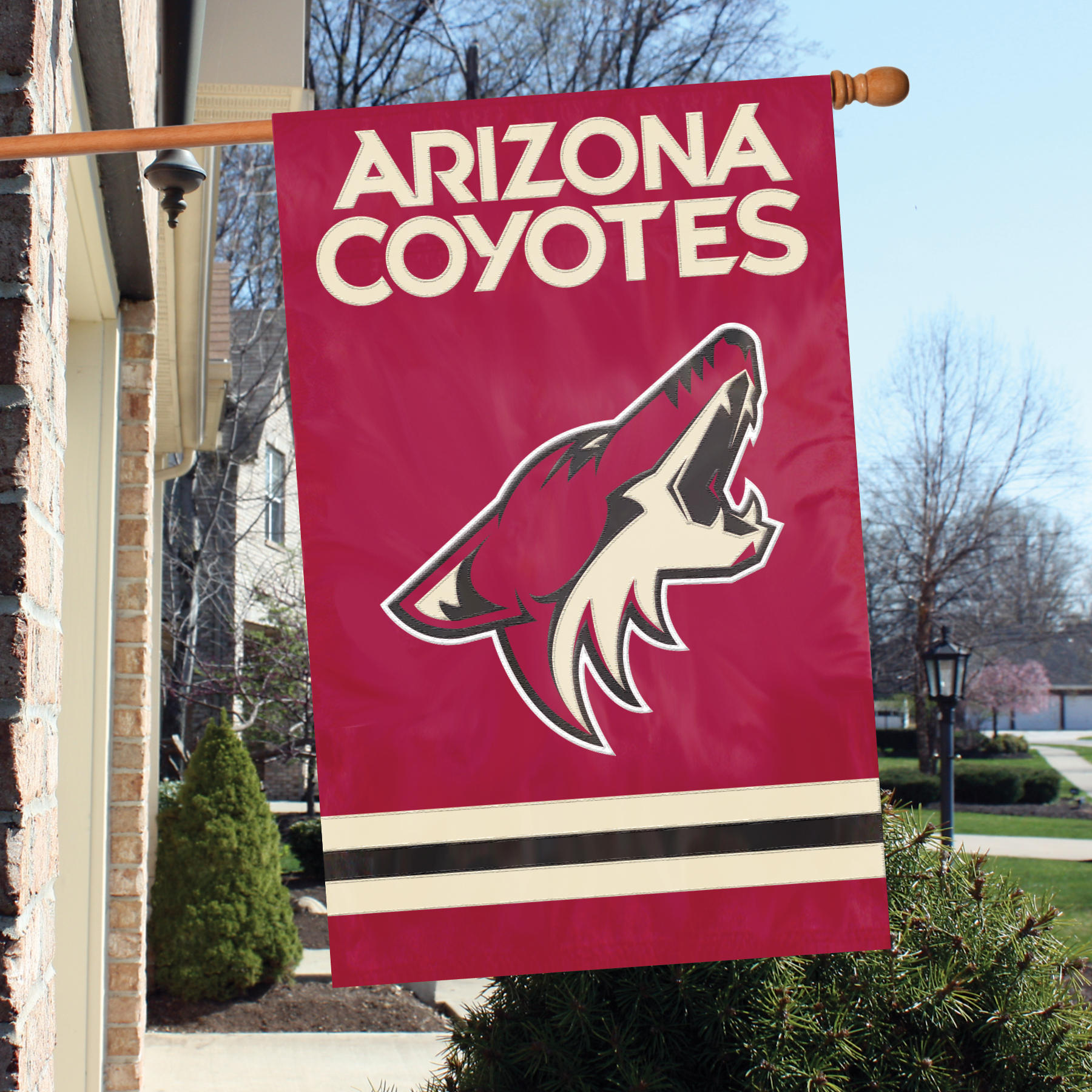 Phoenix Coyotes Applique Banner Flag