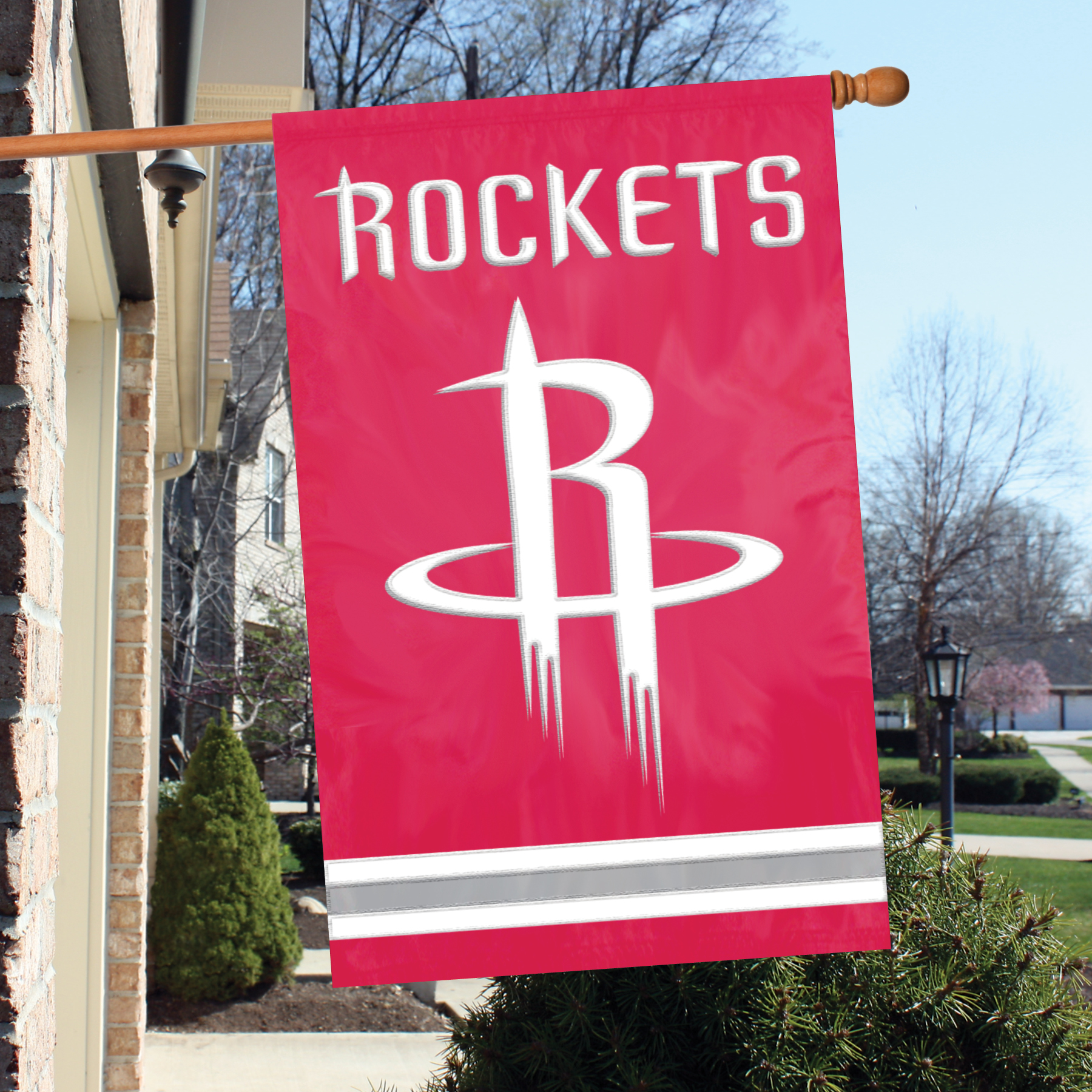 Houston Rockets Applique Banner Flag