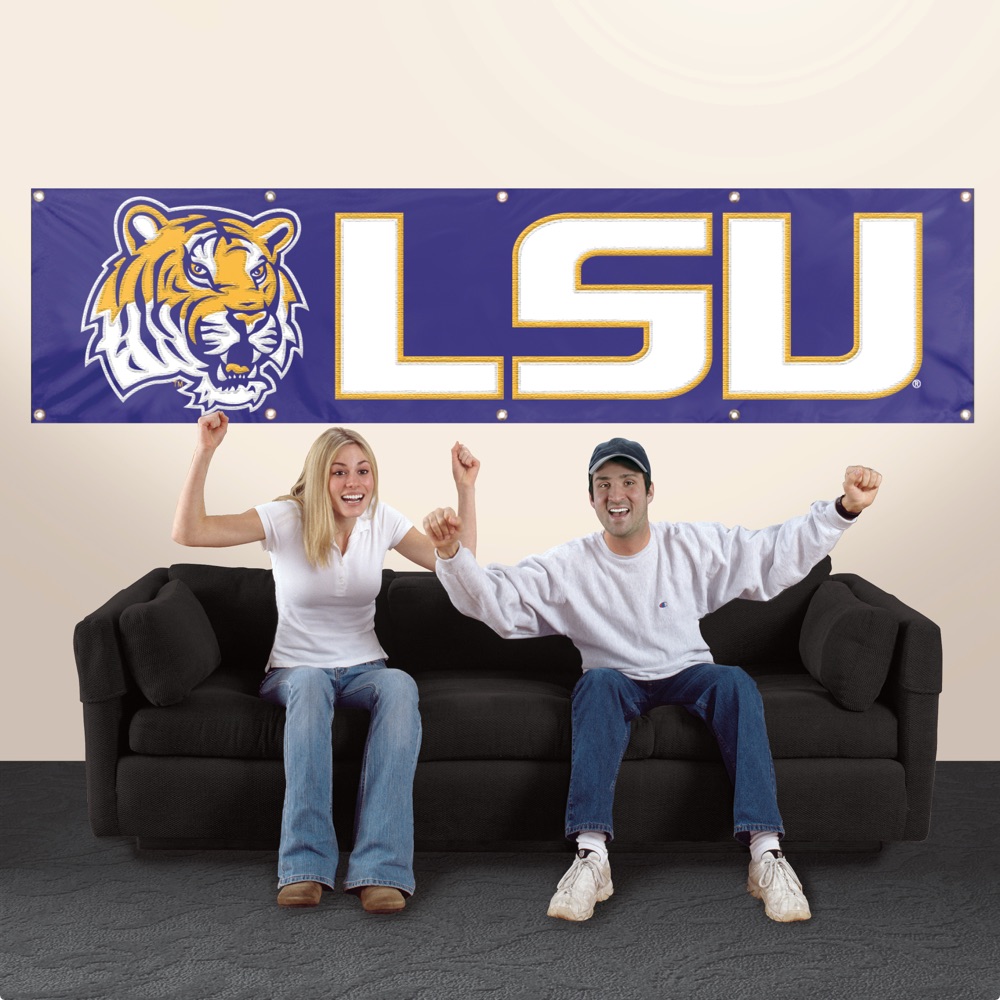 LSU Tigers Giant 8 x 2 Banner