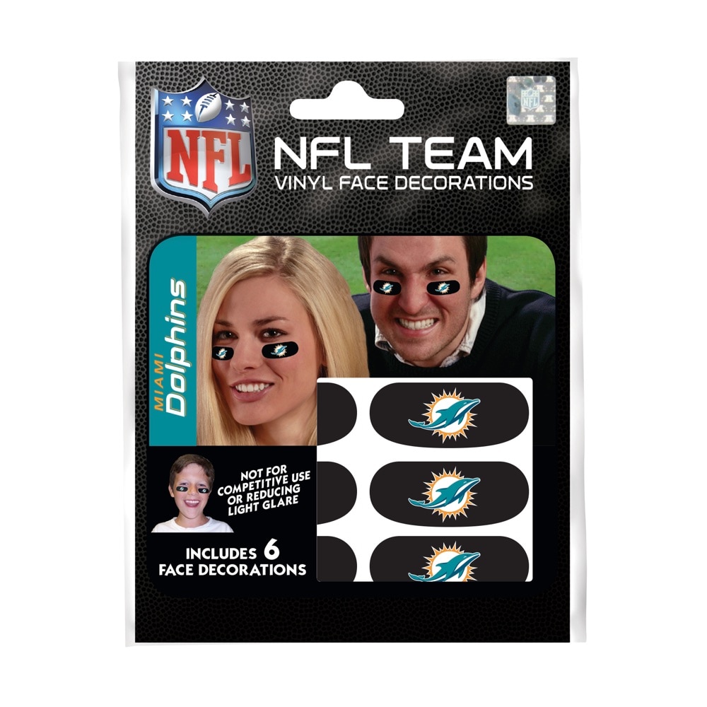 Miami Dolphins Face Decorations