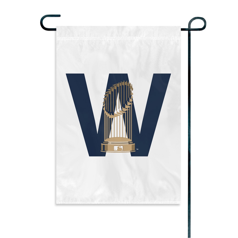 Chicago Cubs "W" CHAMPS Garden / Window Flag