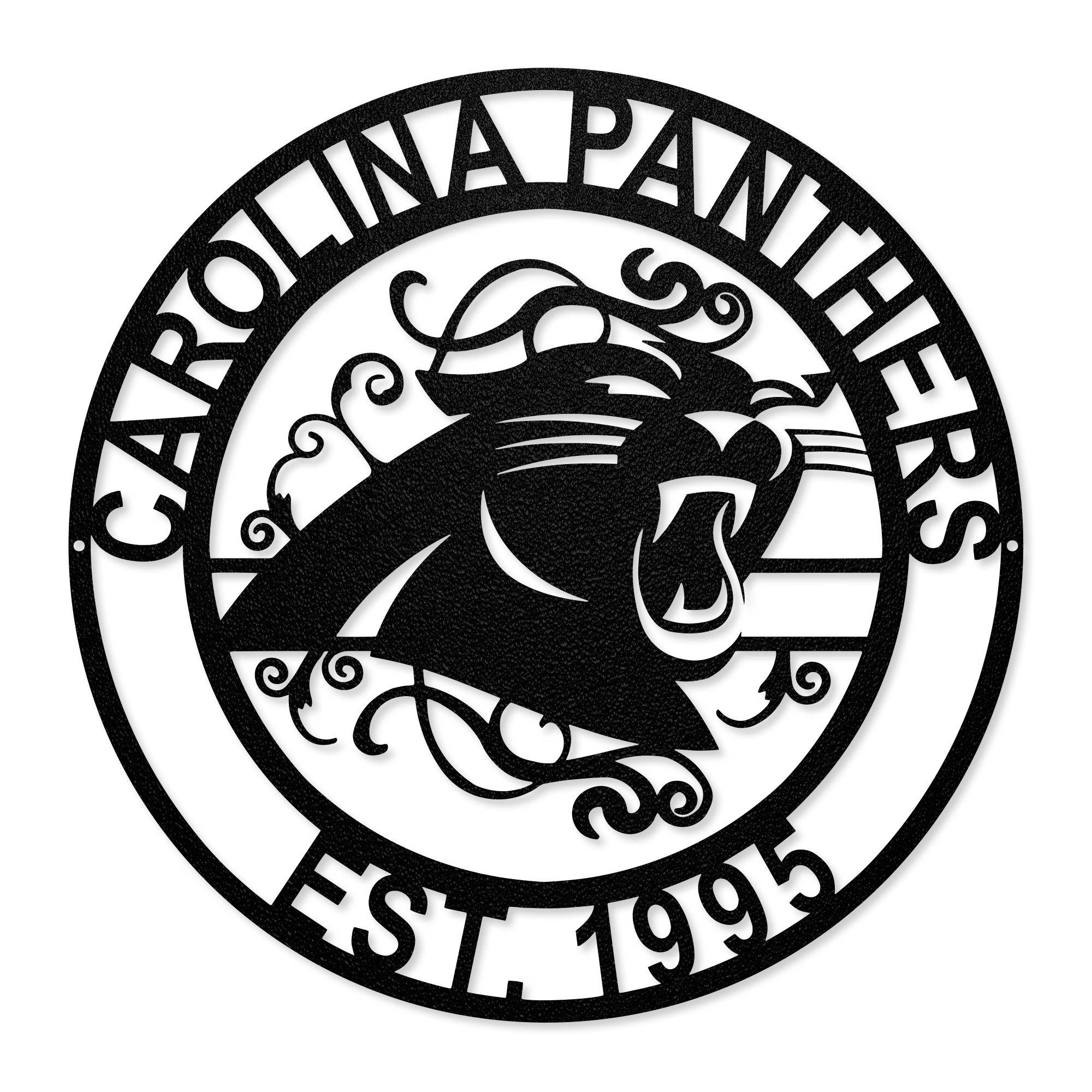 Carolina Panthers Laser Cut Metal Sign