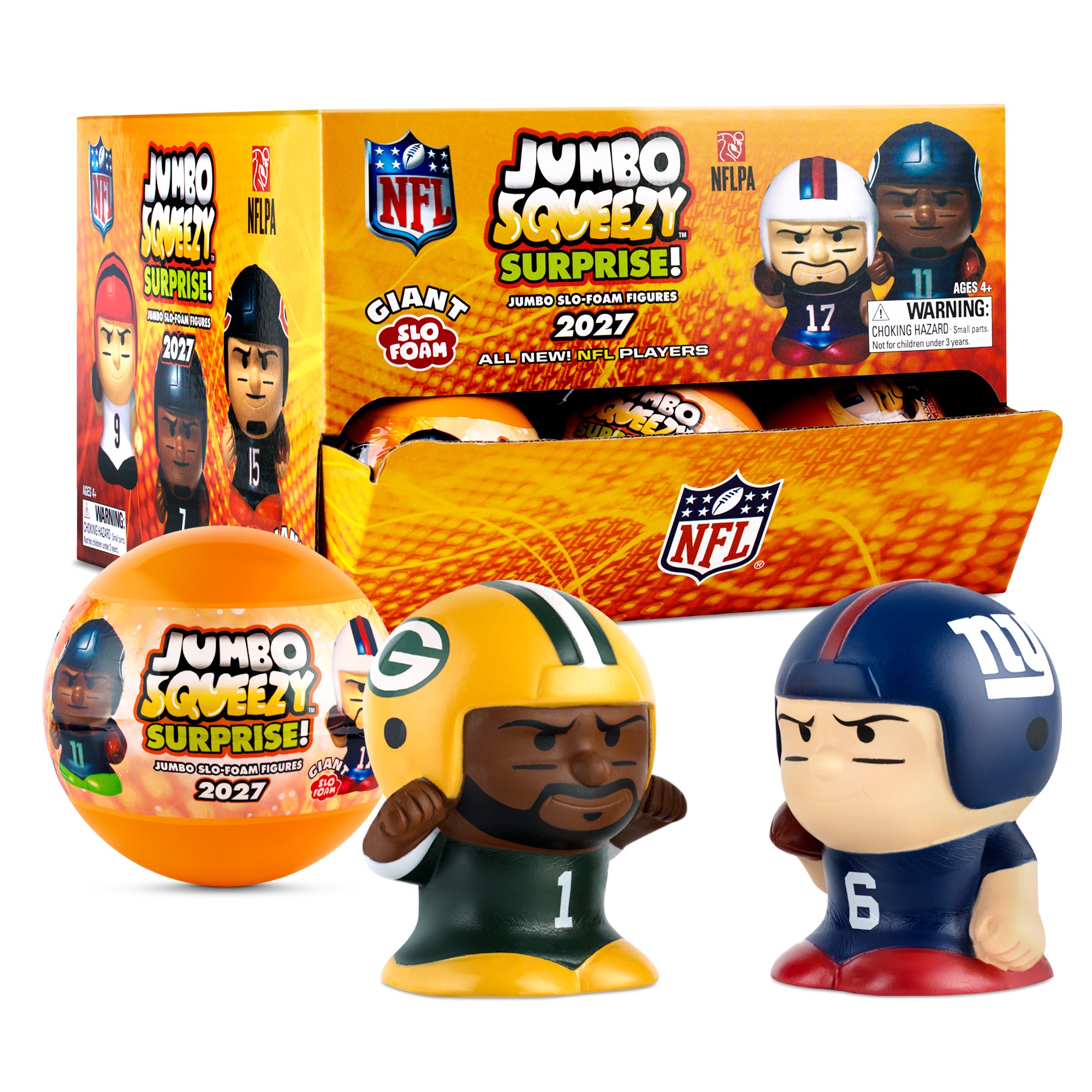 NFL Jumbo Squeezy Capsule Display 2027 - 18 ct | Party Animal