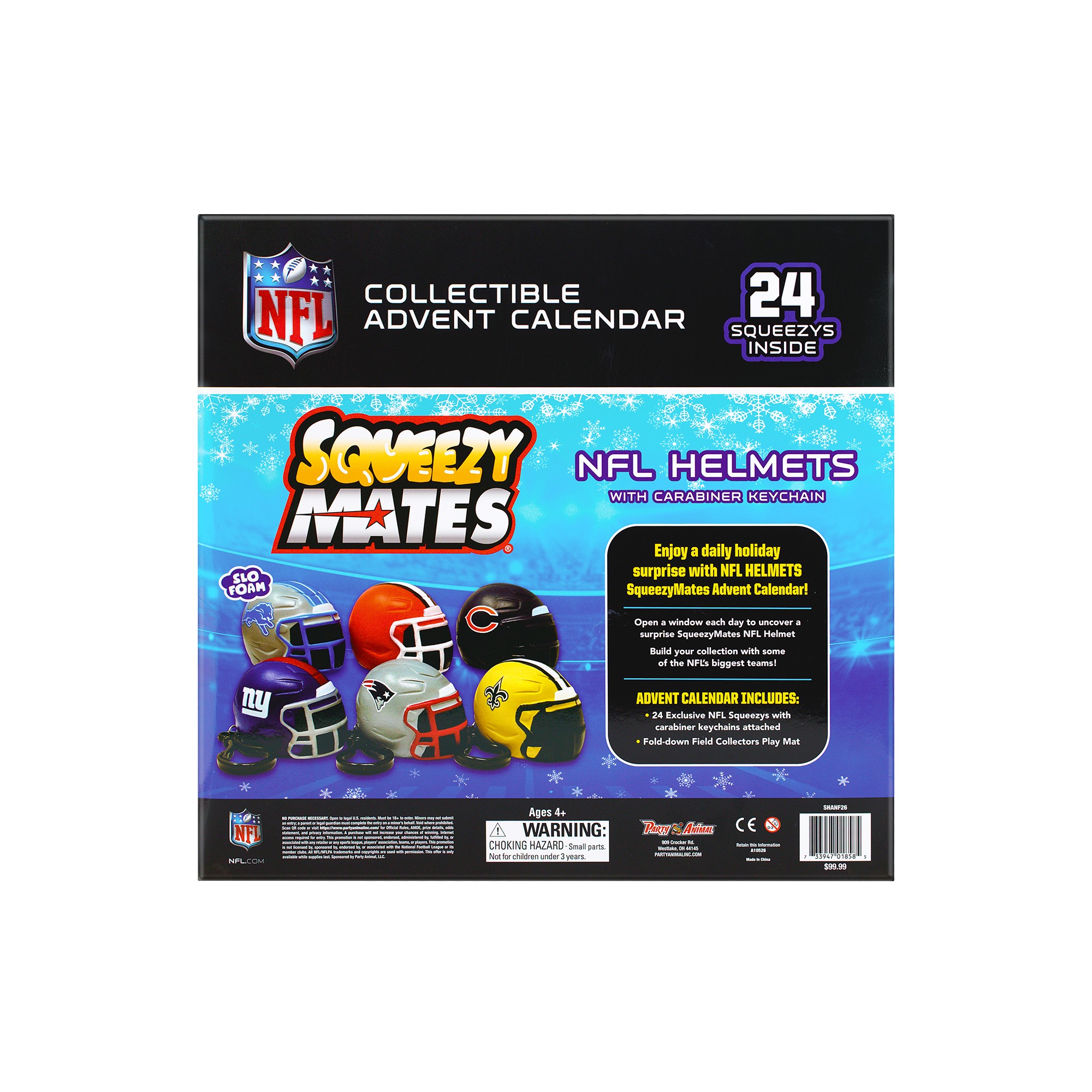 SqueezyMates NFL Helmet Advent Calendar 2026 | Party Animal