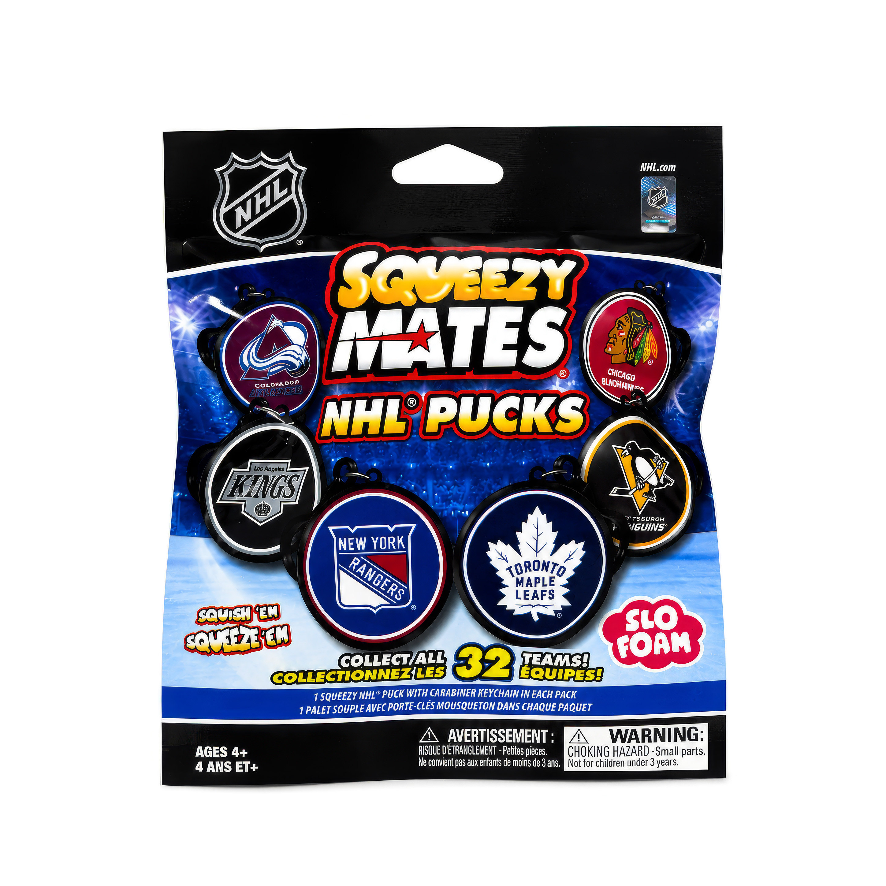 SqueezyMates NHL Pucks Foil Bag