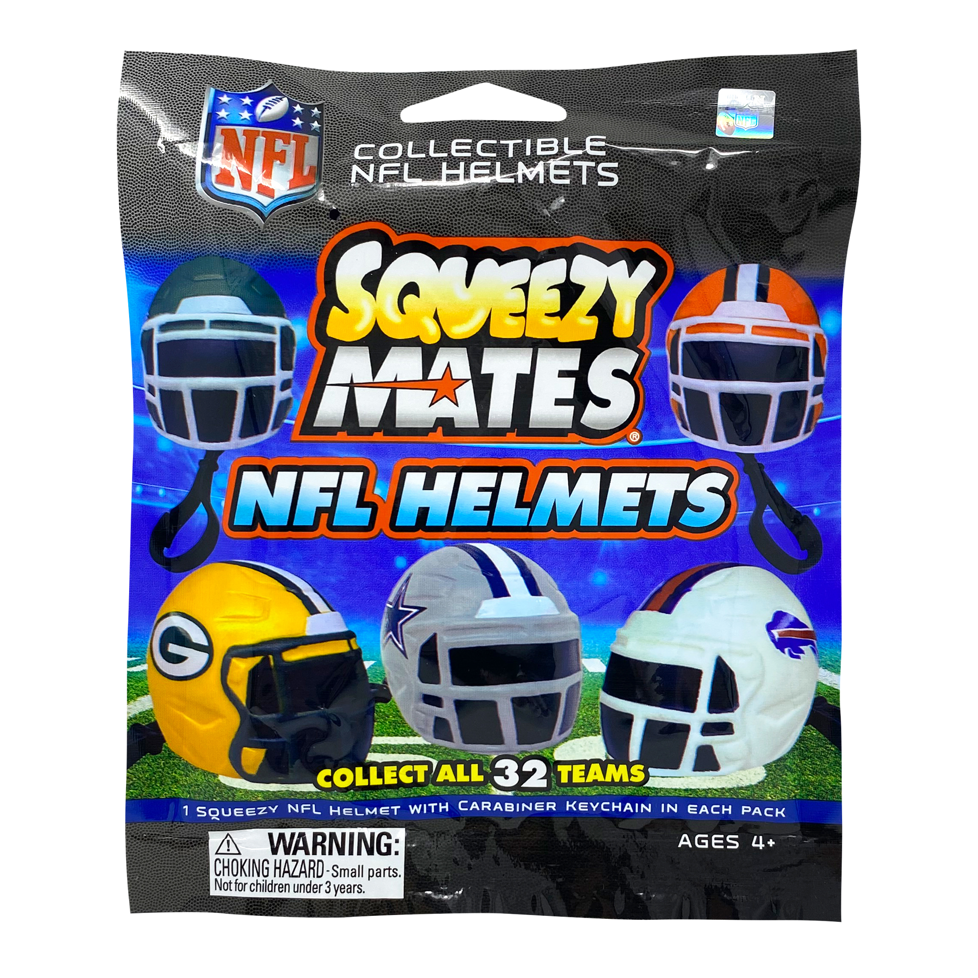 NFL Squeezy Helmet Blind Pack Display - 24CT