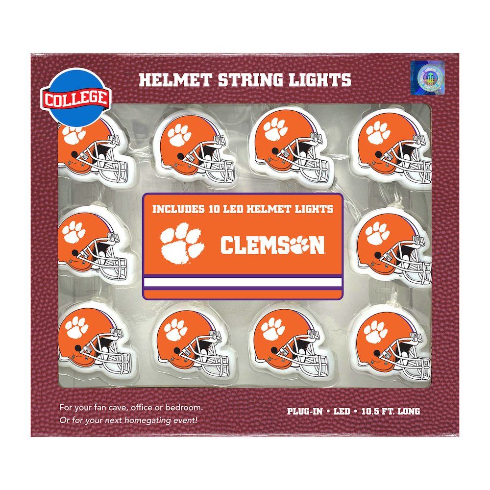 Clemson Helmet String Lights