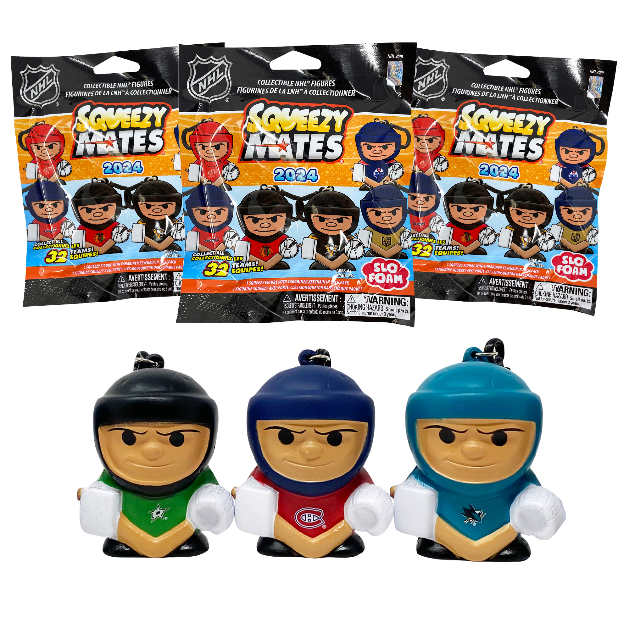 NHL SqueezyMates Series 4 Foil Bag 3 Pack