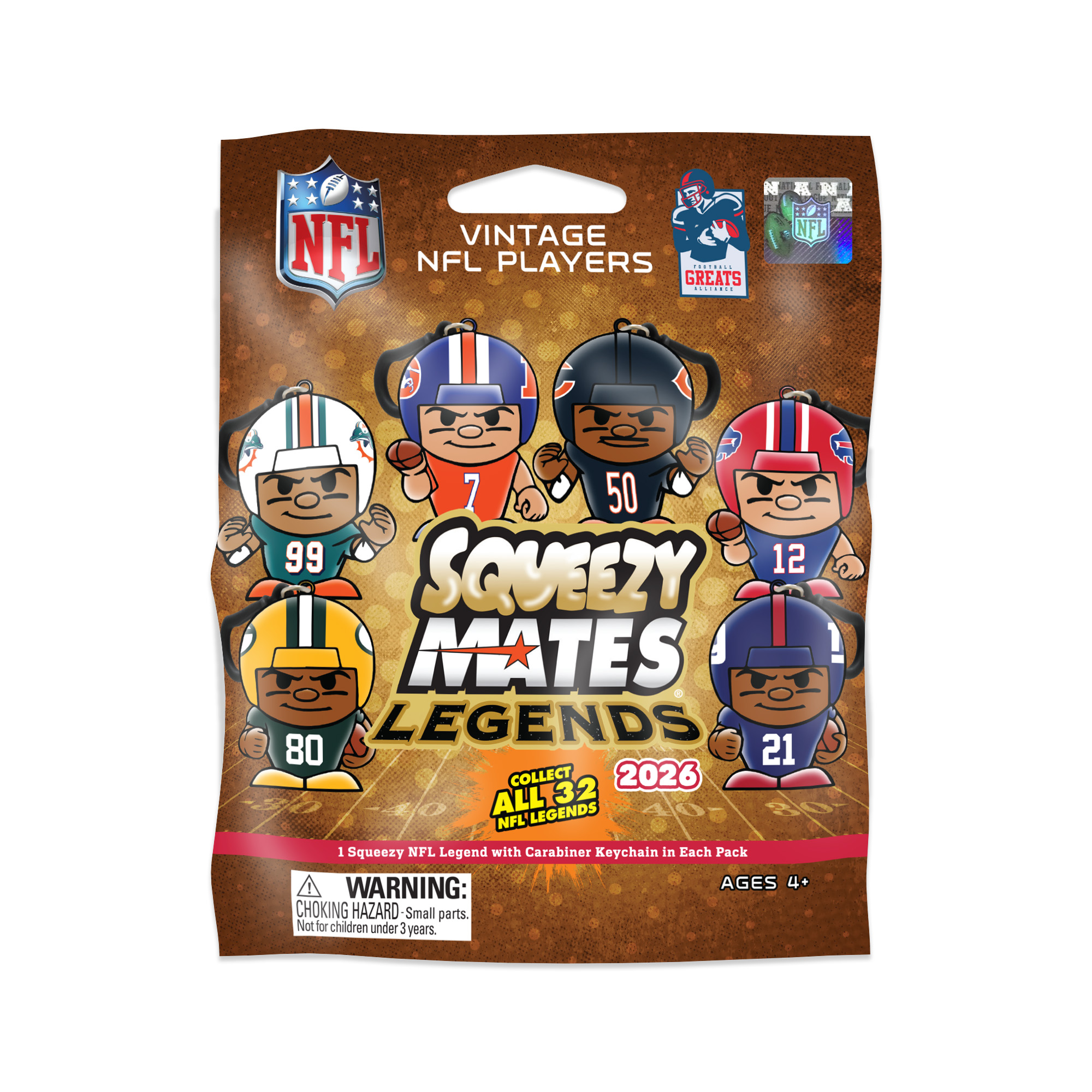 SqueezyMates Legends NFL Foil Bag 2026