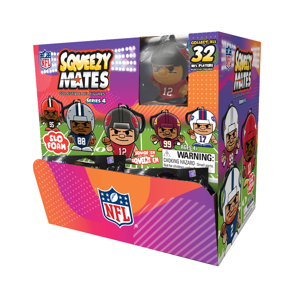SqueezyMates NFL Series 4 Gravity Feed Display