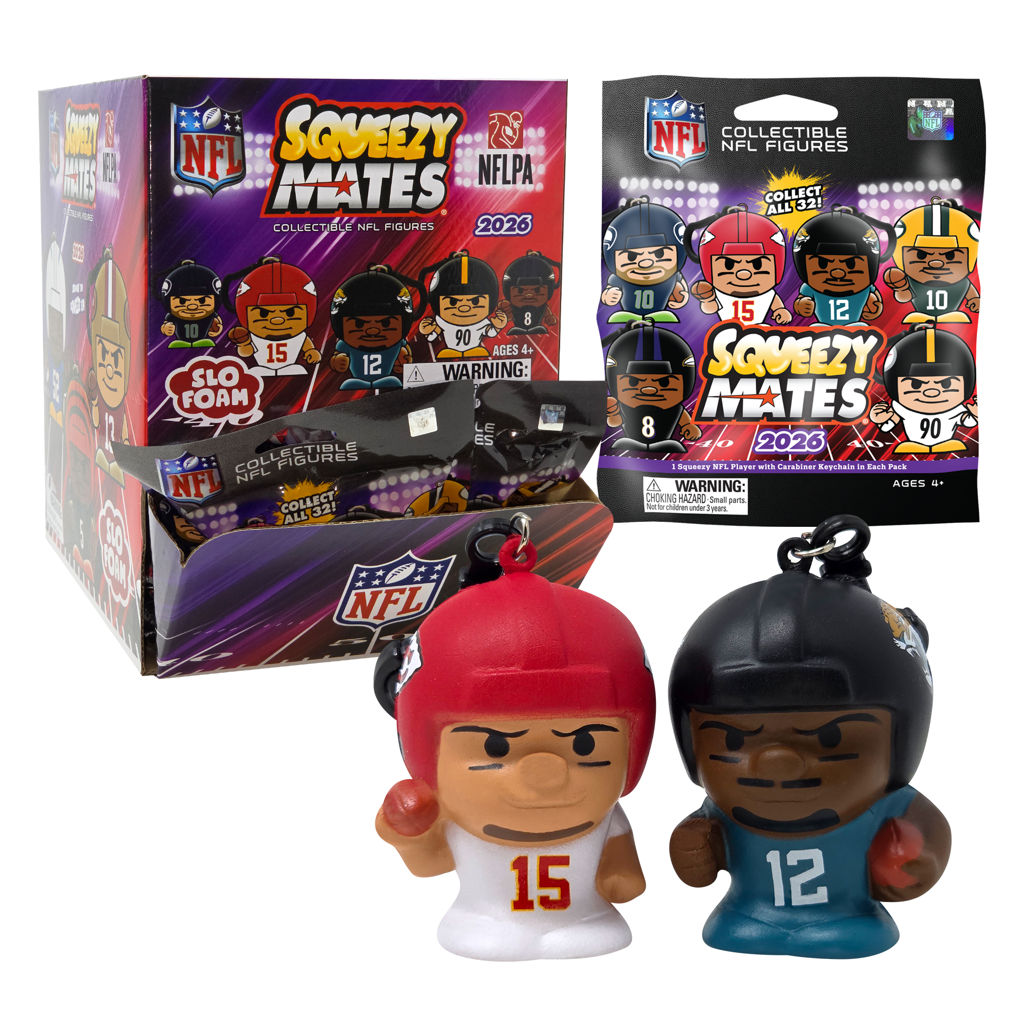 SqueezyMates NFL 2027 Gravity Feed Display