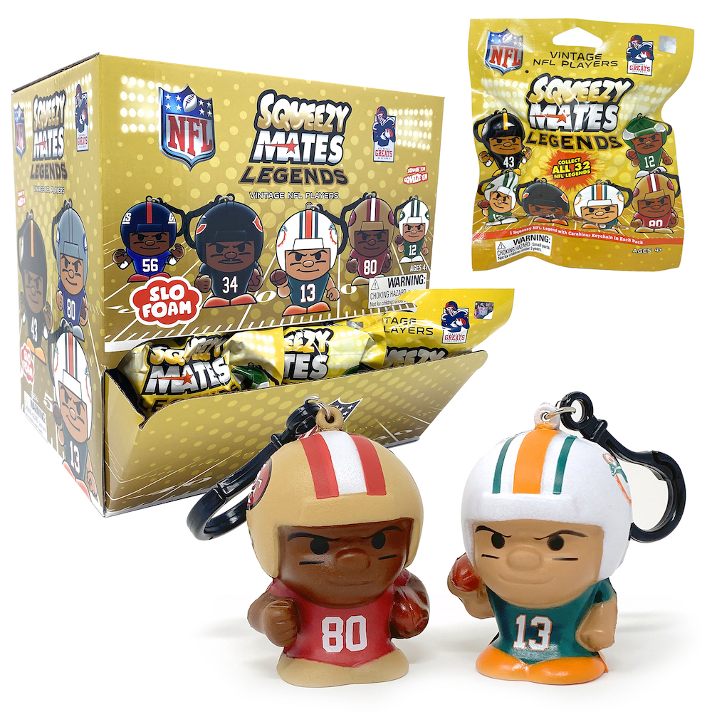 NFL SqueezyMates Legends Gravity Feed Display 2024