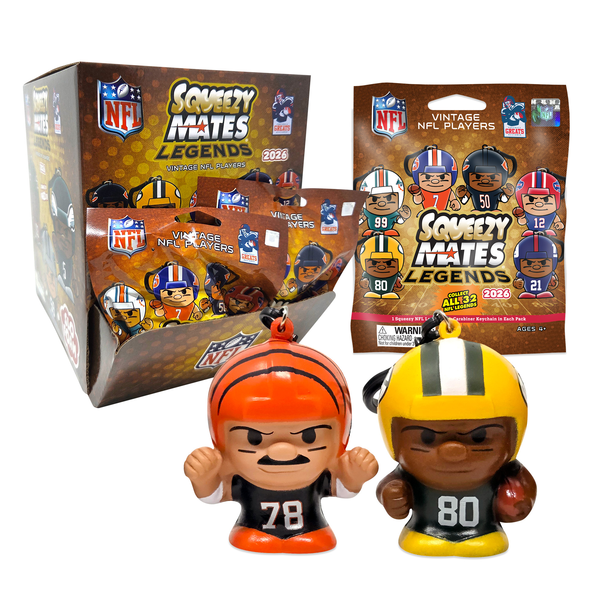 NFL SqueezyMates Legends Gravity Feed Display 2027