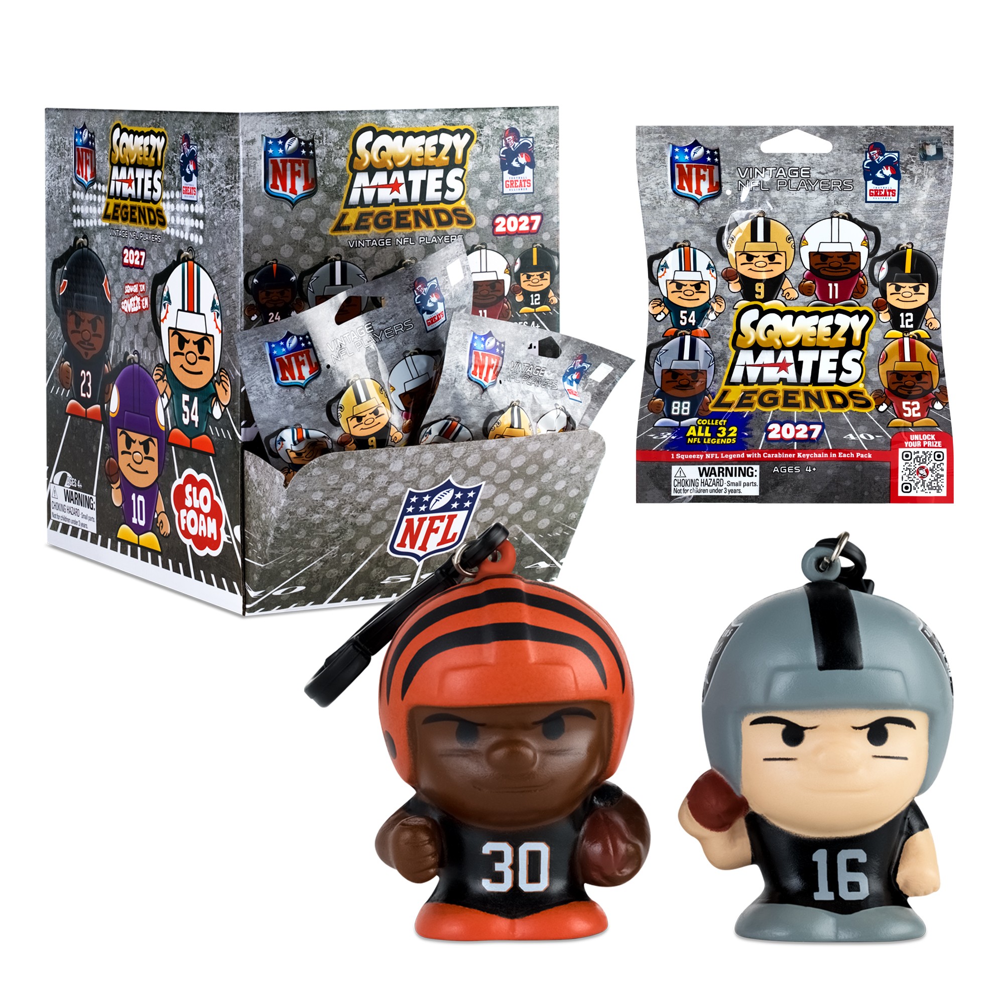 NFL SqueezyMates Legends Gravity Feed Display 2027 | Party Animal