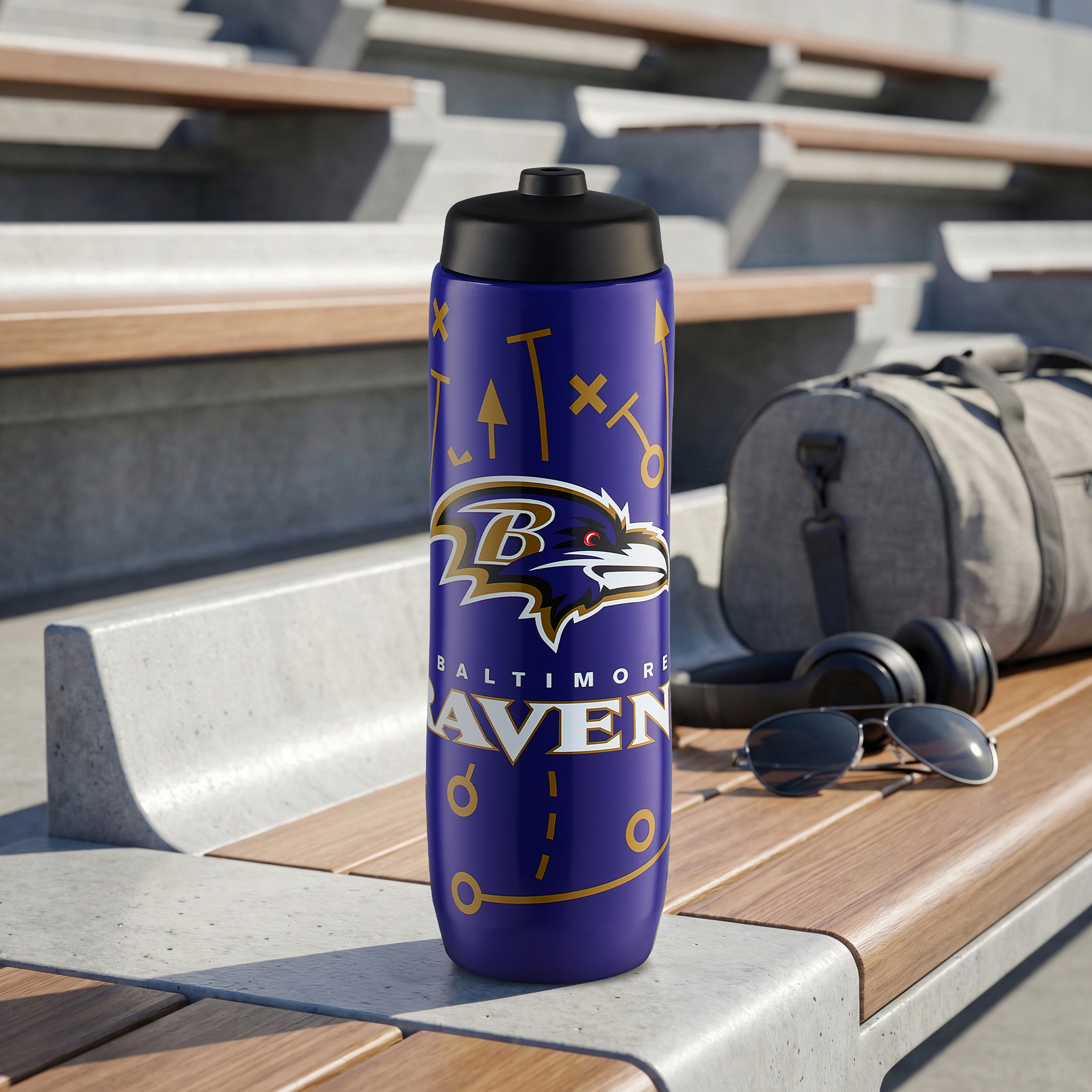Baltimore Ravens Squeezy Water Bottle - Game Day | Party Animal