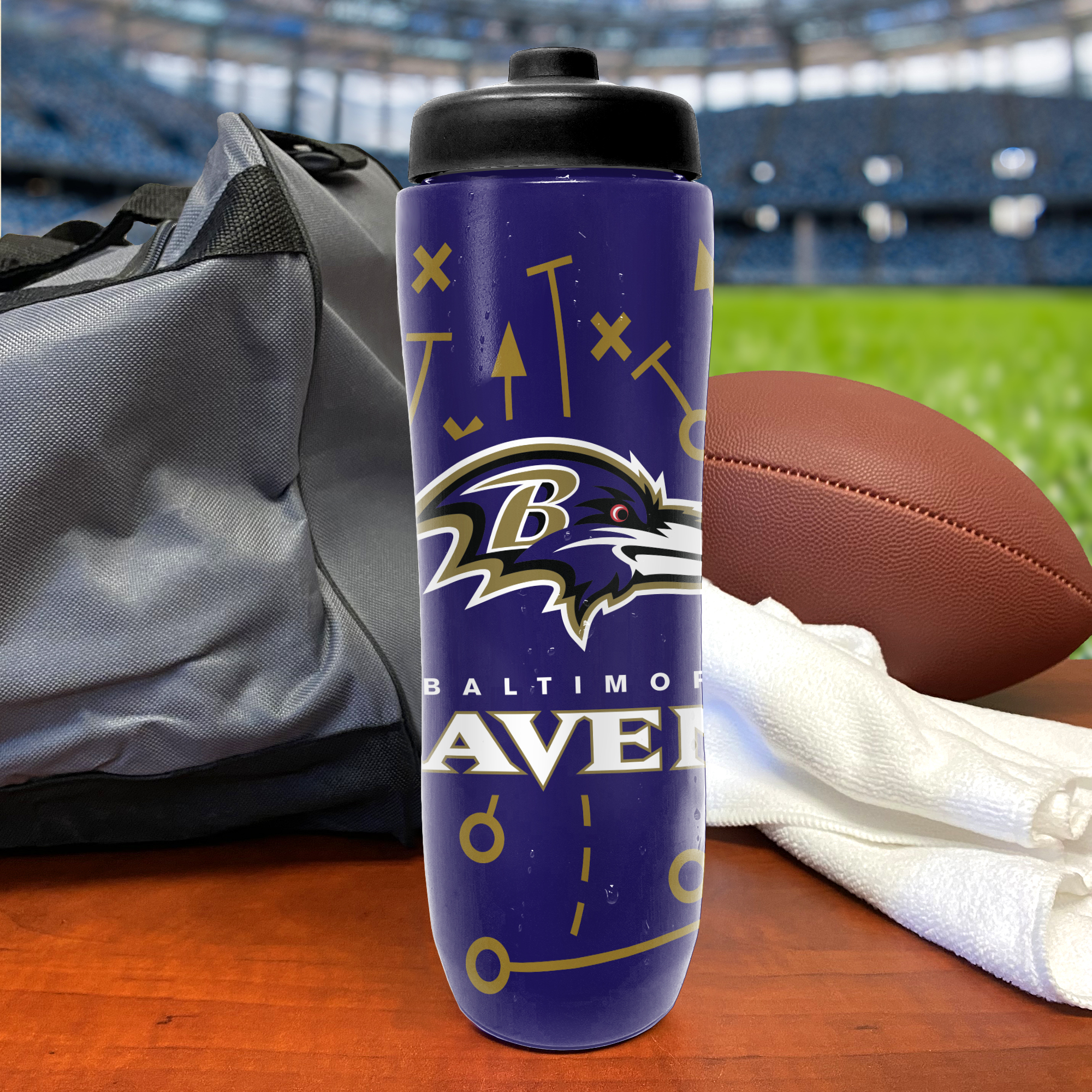 Baltimore Ravens Squeezy Water Bottle - Game Day | Party Animal