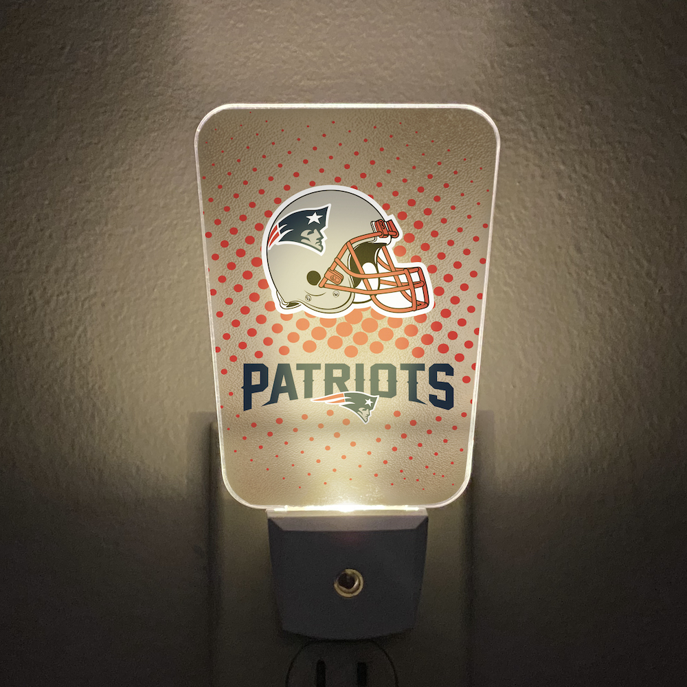 New England Patriots Team Frosted Night Light