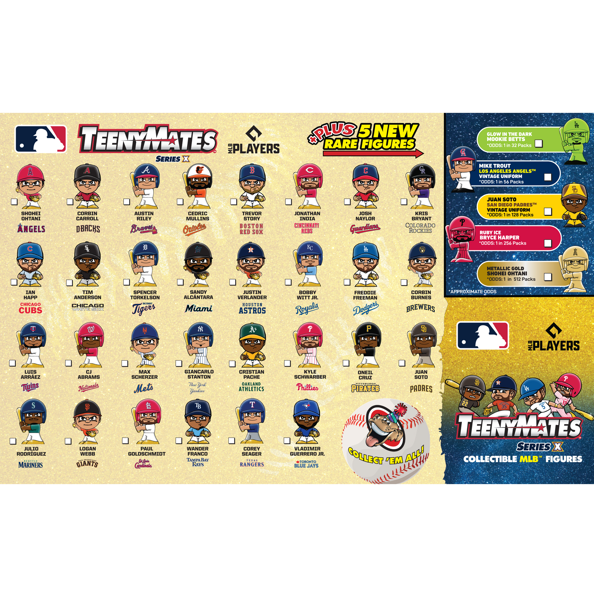 TeenyMates MLB Series X 4-Pack Bundle