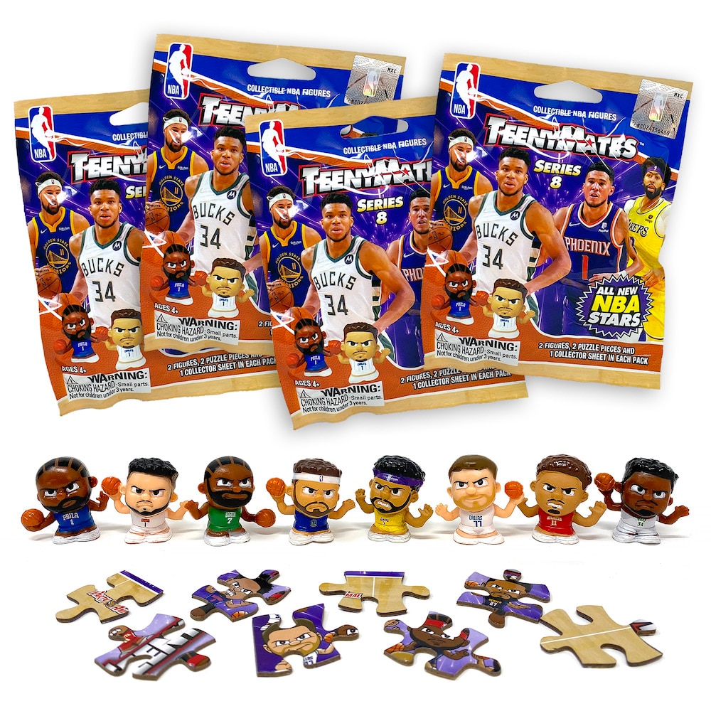 TeenyMates NBA Series 8 Foil Bag 4 Pack