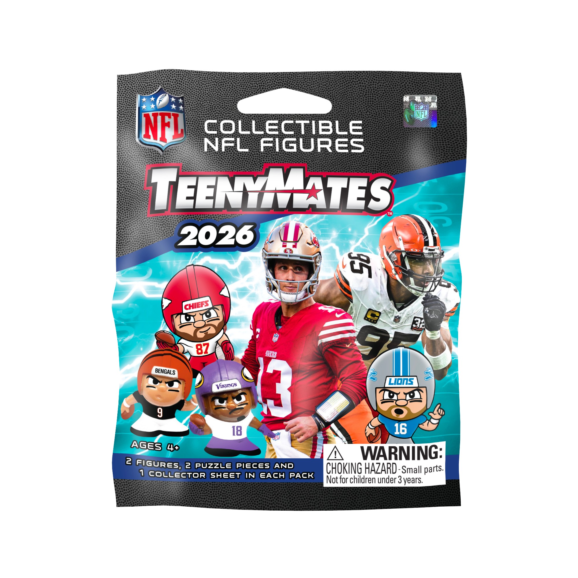 NFL TeenyMates Gravity Feed Display 2026 | Party Animal