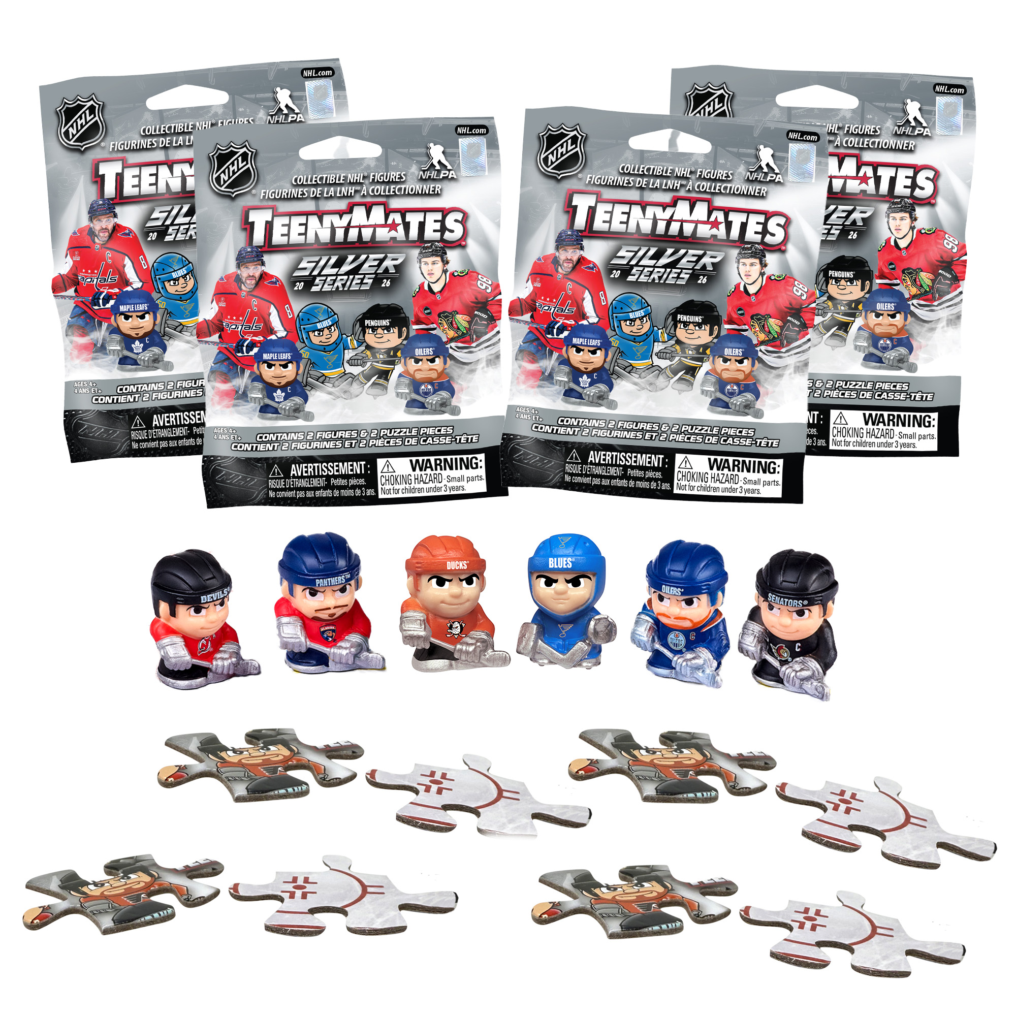 TeenyMates NHL Series 12 Foil Bag 4 Pack