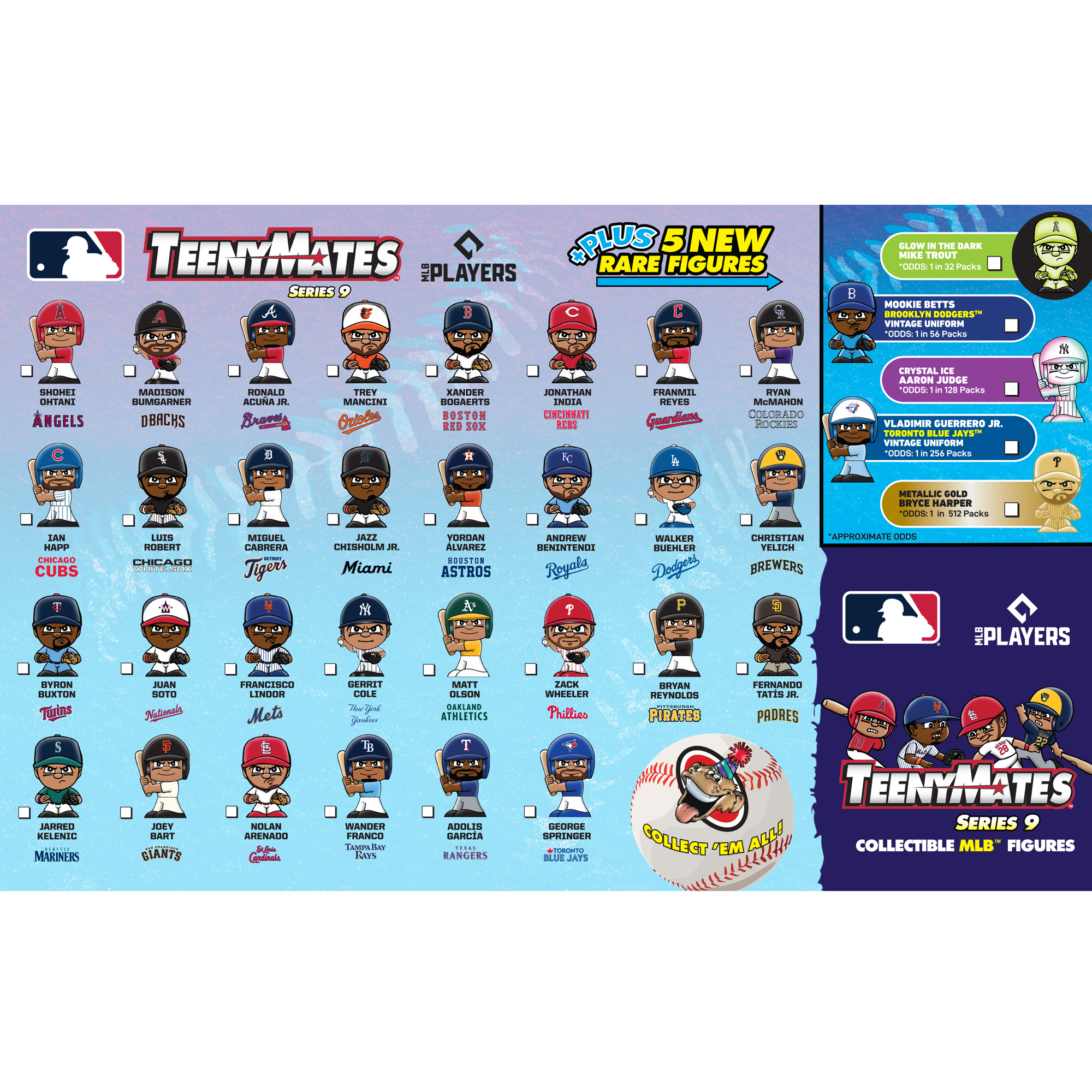 TeenyMates MLB Series 9 4-Pack Bundle