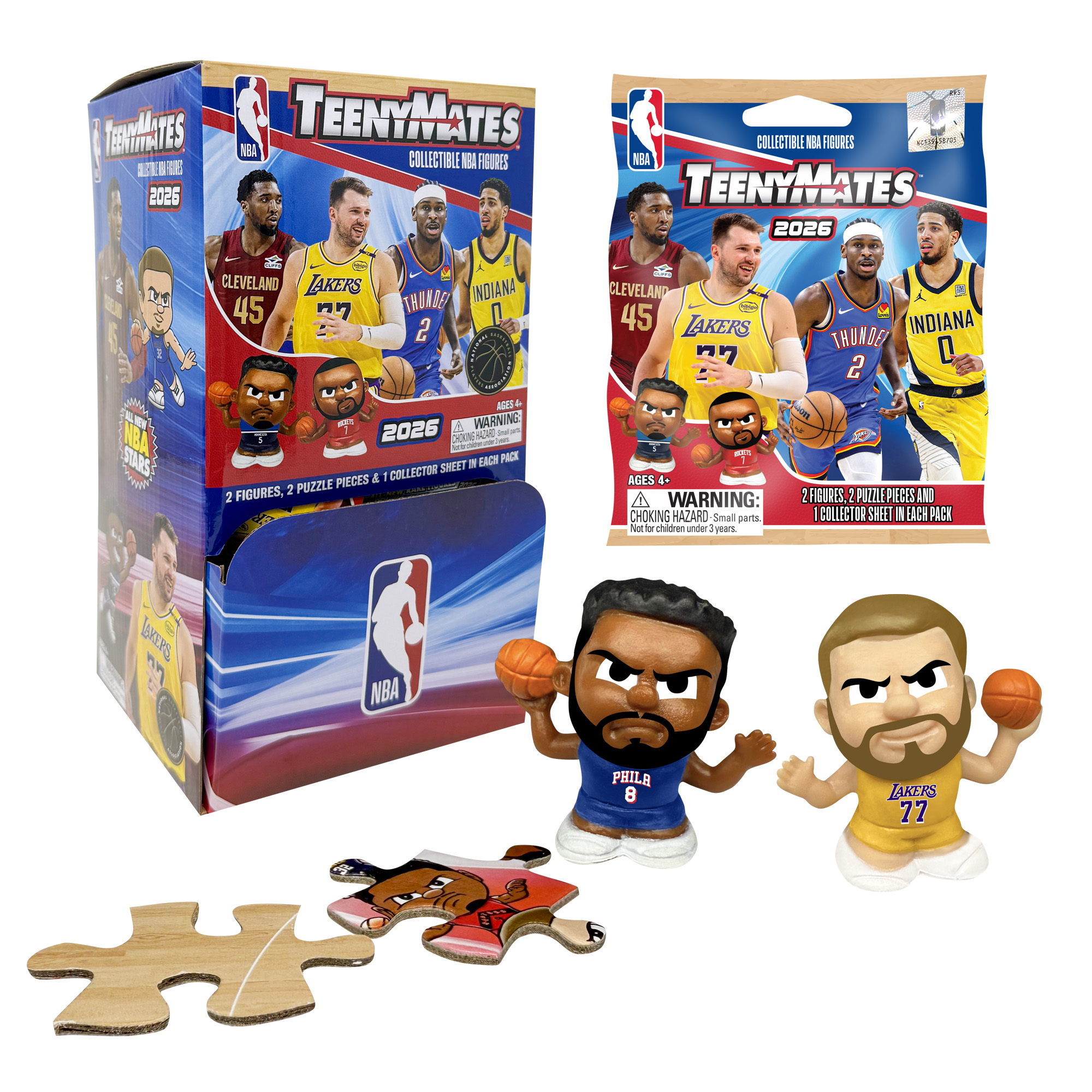 NBA TeenyMates Gravity Feed Display 2025