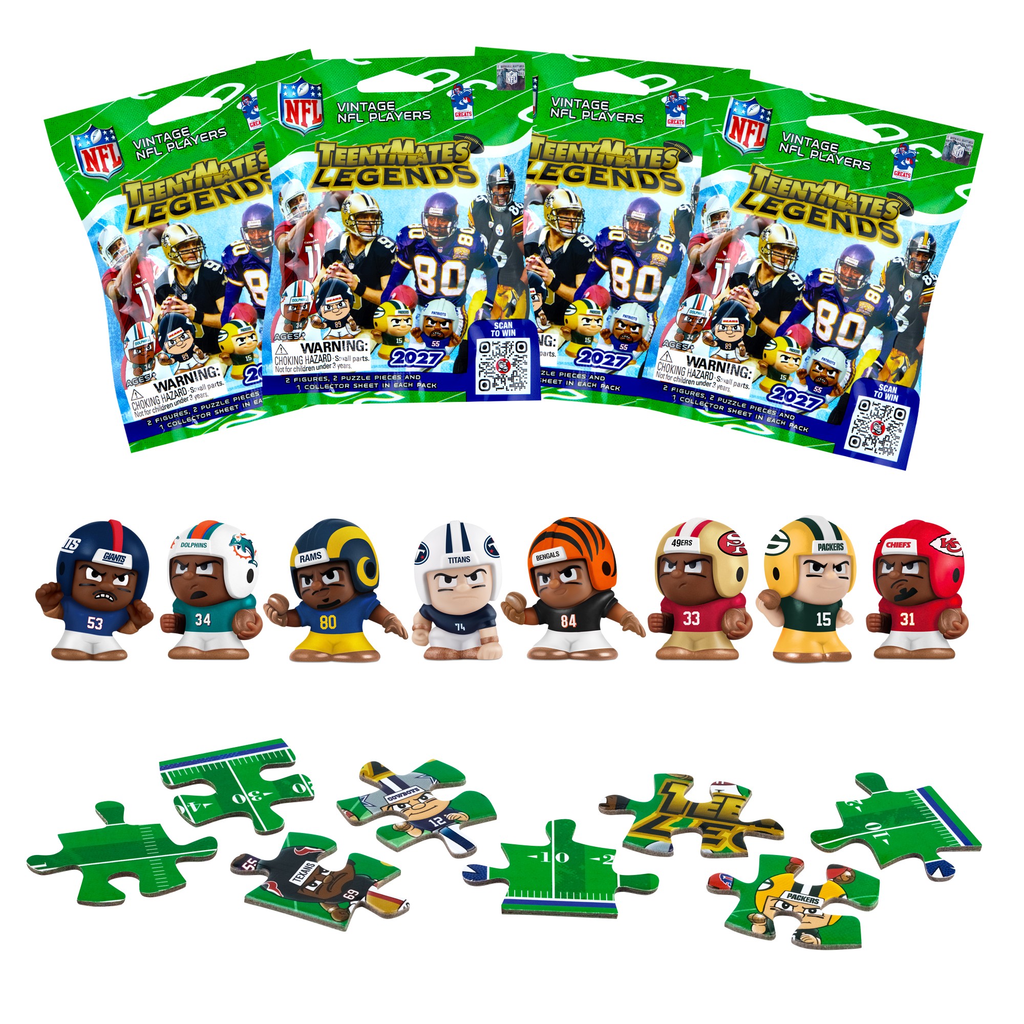 NFL TeenyMates Legends Gravity Feed 2027 32-Pack Display | Party
