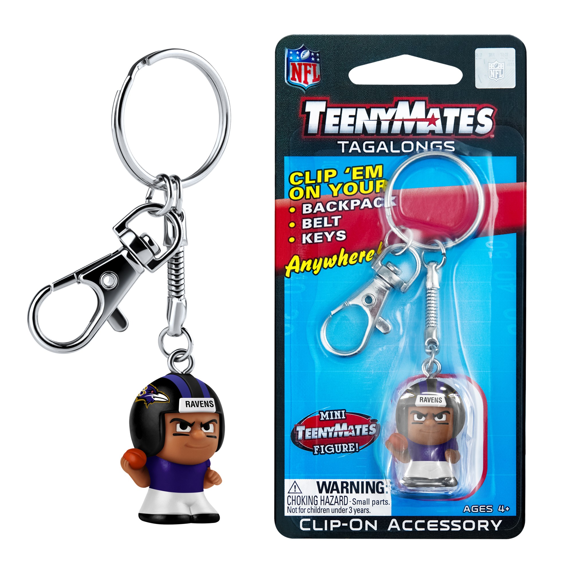 Baltimore Ravens TeenyMates Tagalongs Keychain | Party Animal