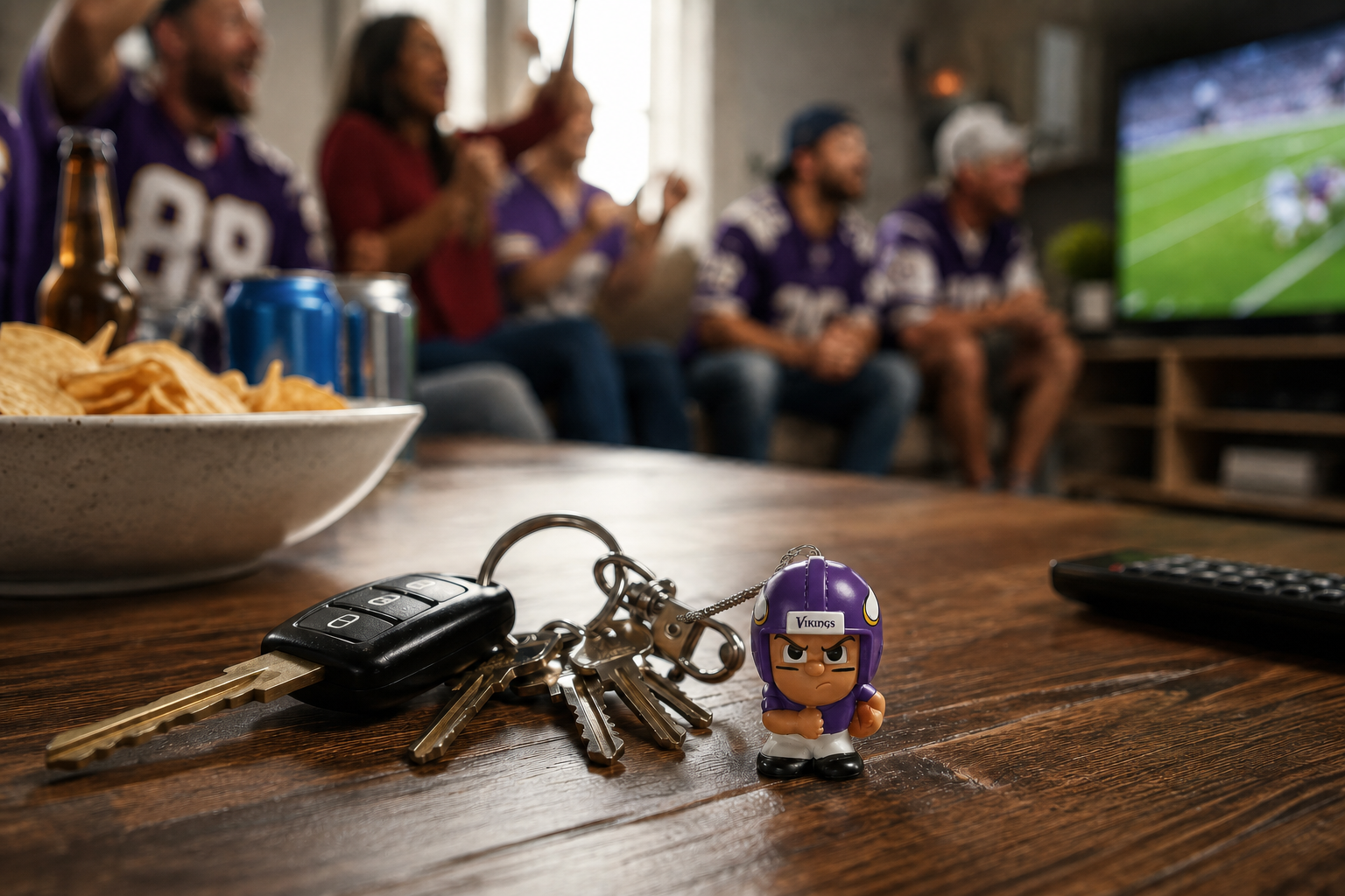 Minnesota Vikings TeenyMates Tagalongs Keychain | Party Animal