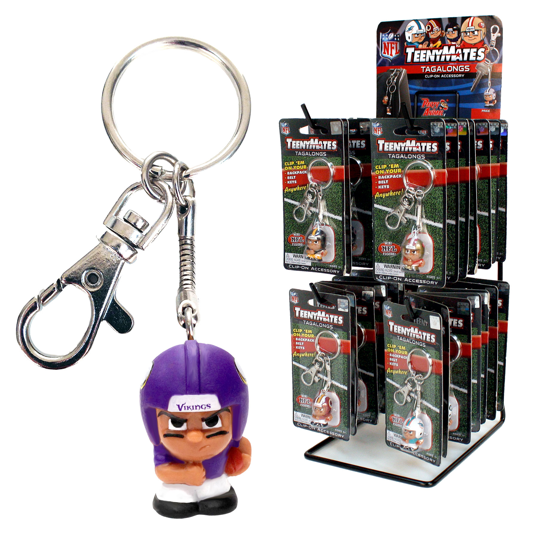 Minnesota Vikings TeenyMates Tagalongs Keychain | Party Animal