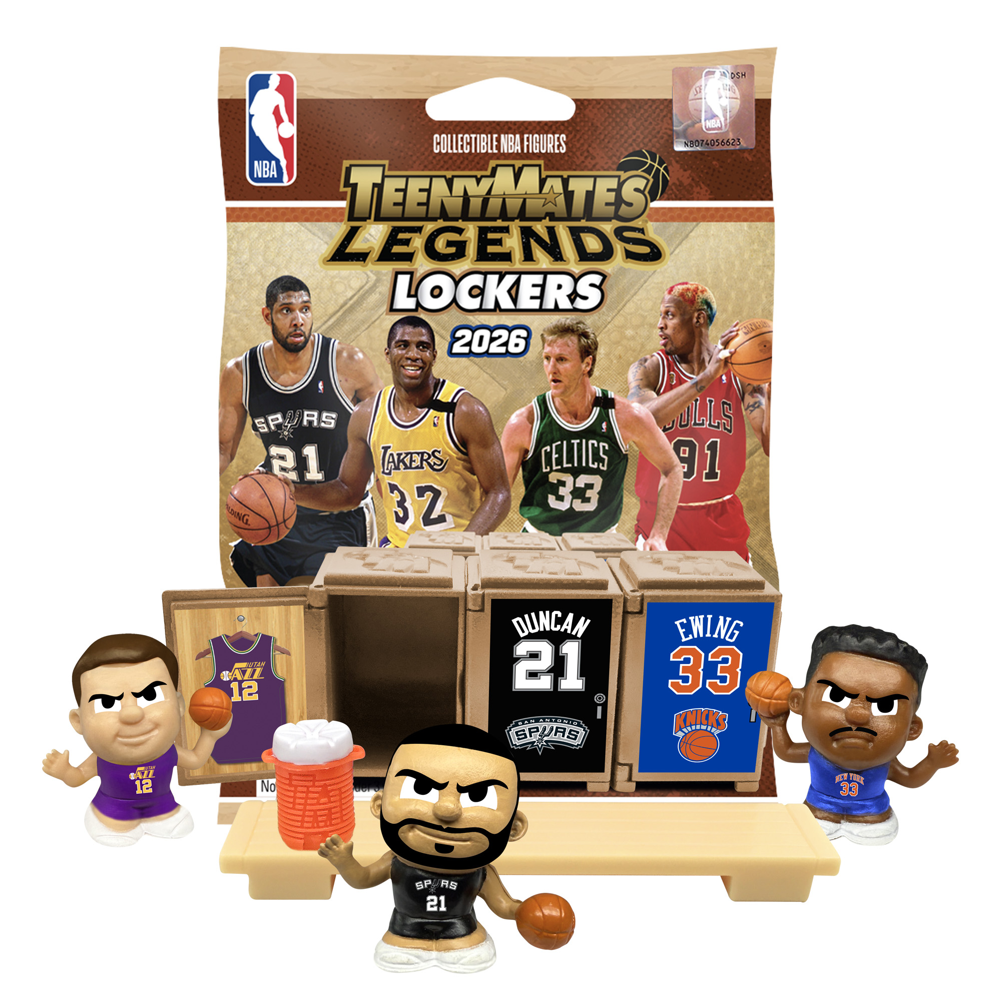 TeenyMates NBA Legends 2027 Locker Room Set