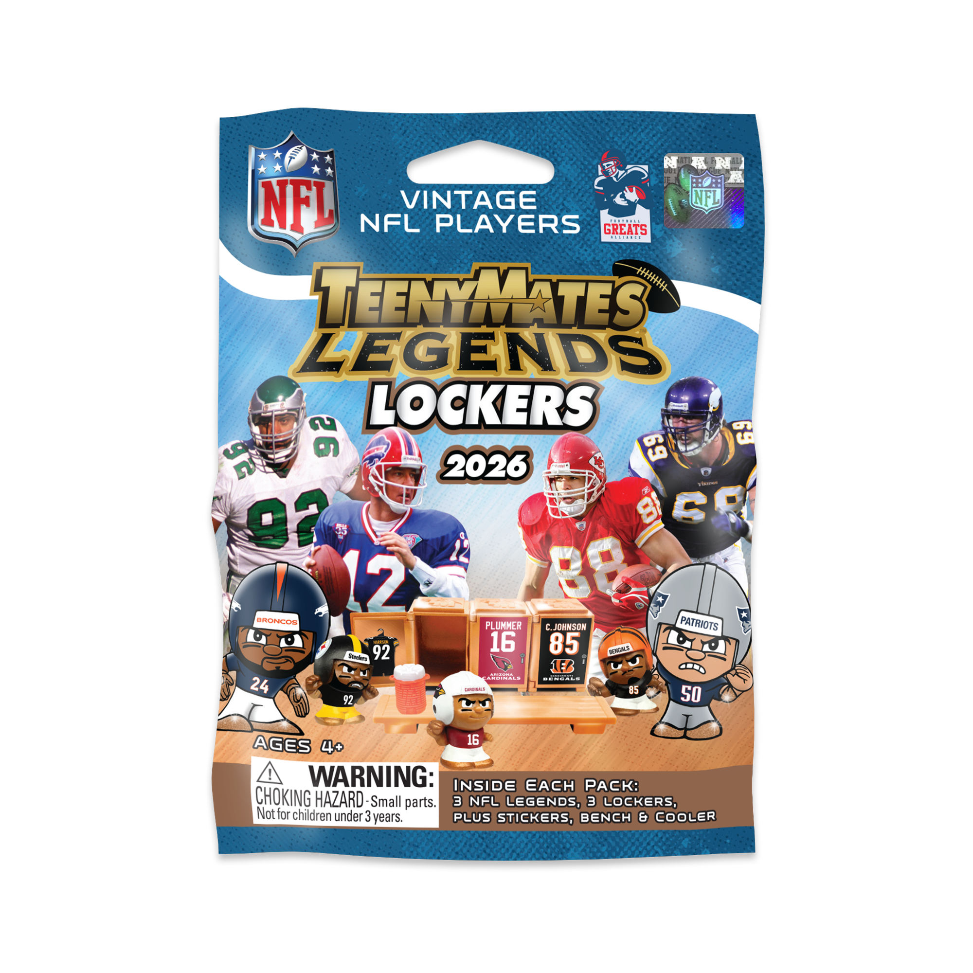 TeenyMates Legends Locker Room Set 2026 | NFL Legends | Party Animal