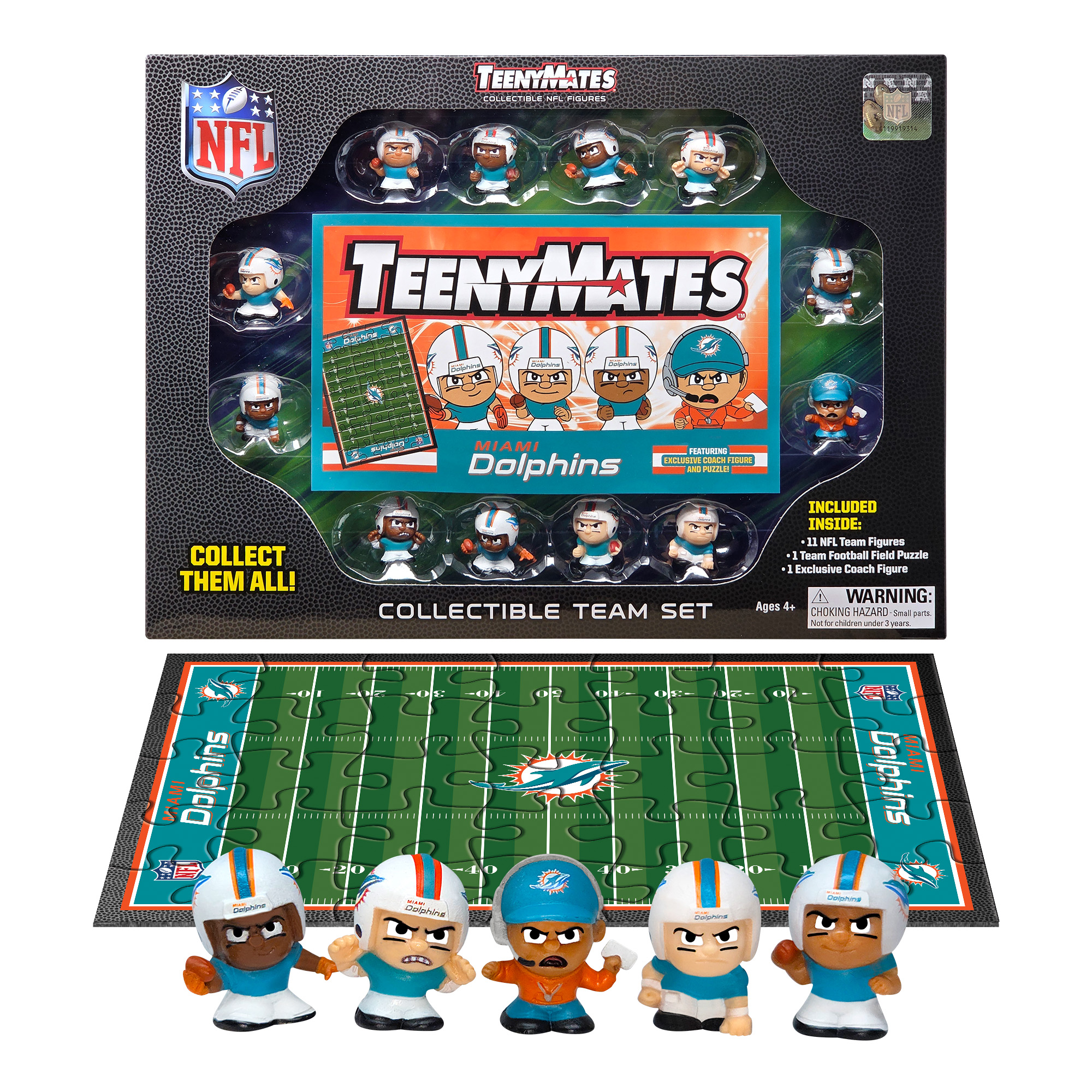 Miami Dolphins TeenyMates Team Set
