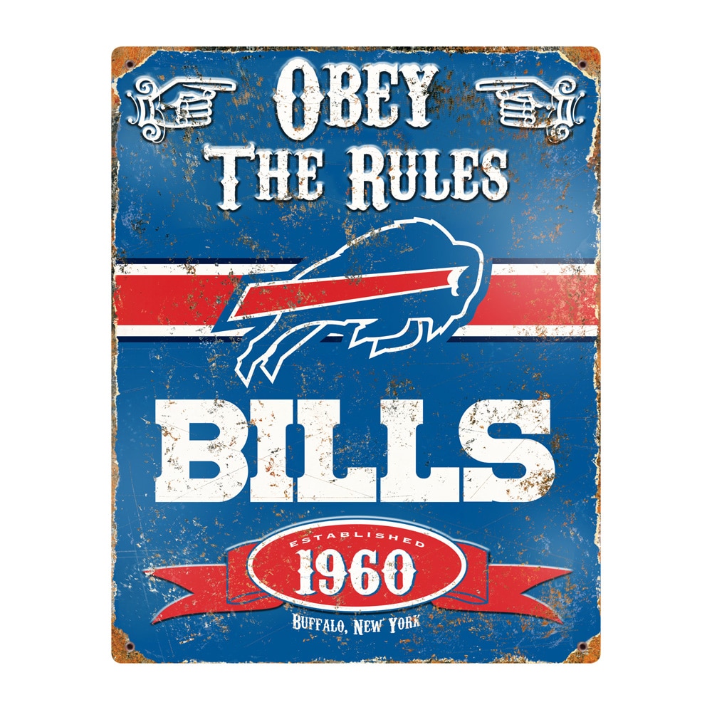 Buffalo Bills Pub-Style Embossed Metal Sign