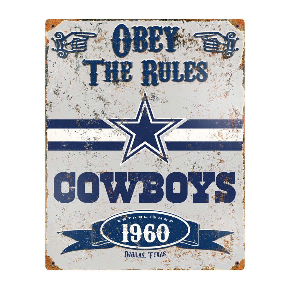 Dallas Cowboys Pub-Style Embossed Metal Sign