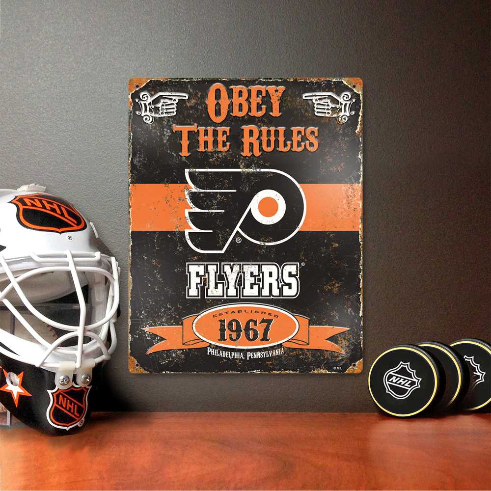 Philadelphia Flyers Embossed Metal Sign