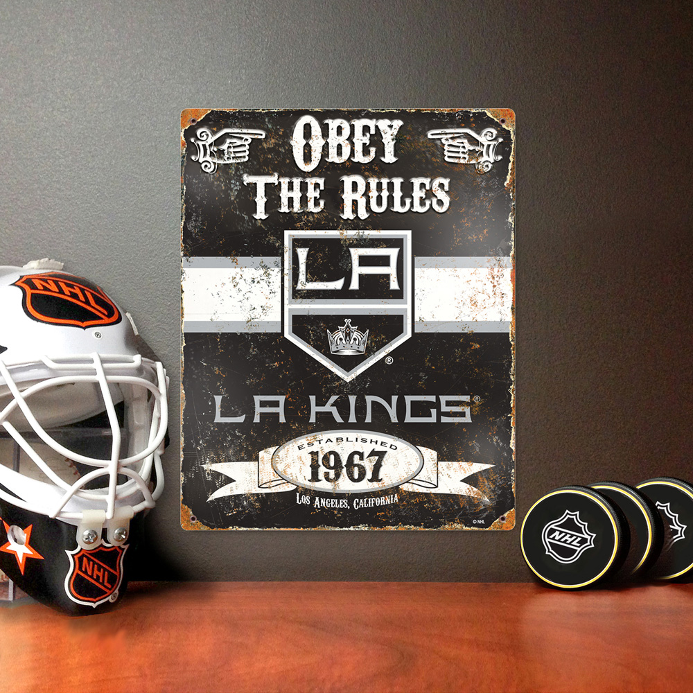 Los Angeles Kings Embossed Metal Sign