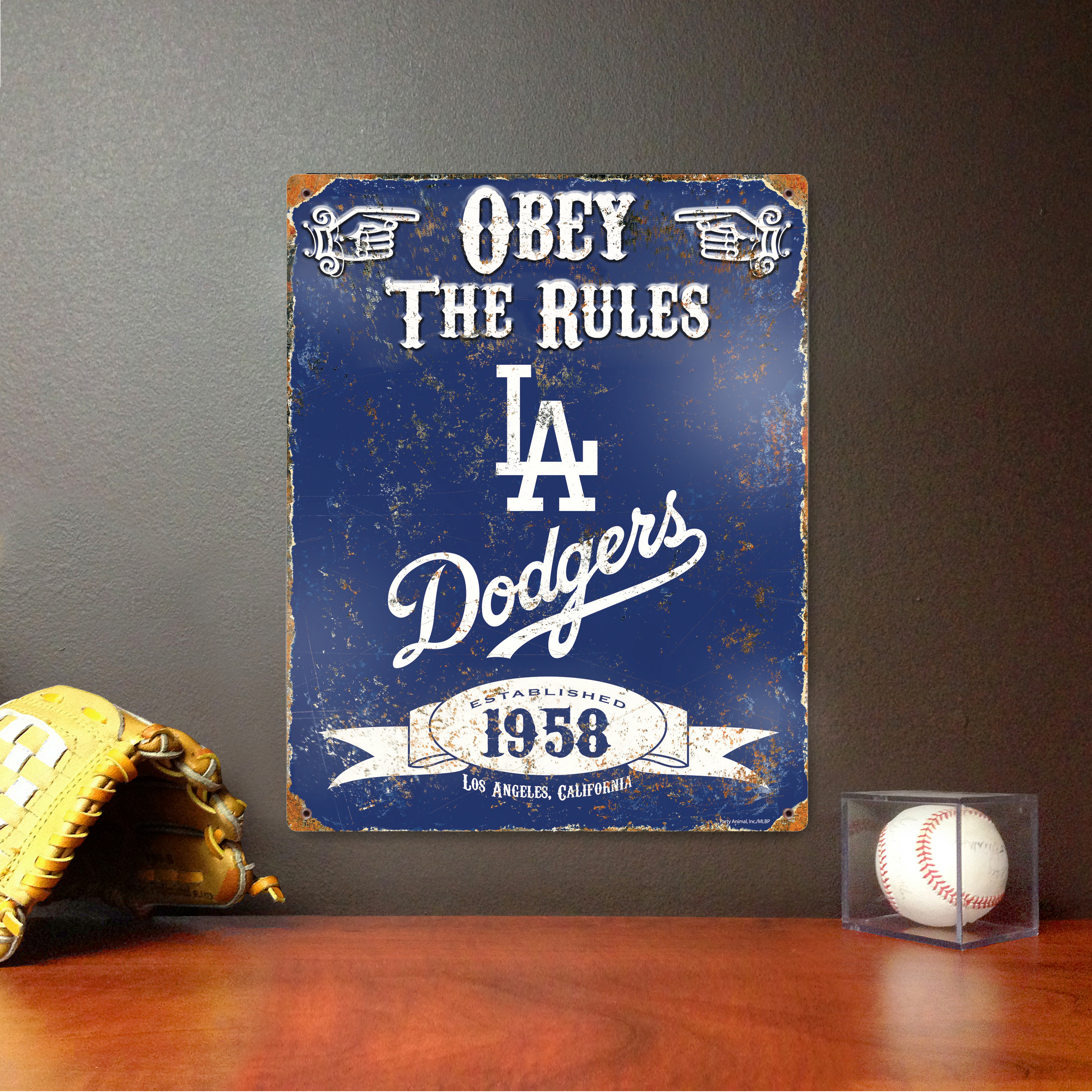 Los Angeles Dodgers Embossed Metal Sign